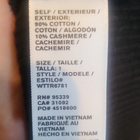 James Perse Classic Black Long Sleeve Dress - Picture 4 of 4